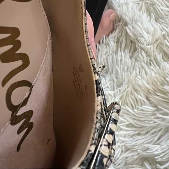 Sam Edelman Janessa Buckle Front Snakeskin Pointed Toe Mule - Size 7 - new - Picture 4 of 9